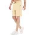 thumbnail image 3 of xiamianmy Mens Shorts Casual Drawstring Zipper Pockets Elastic Waist Workout Shorts for Men Beige 36, 3 of 9