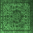 thumbnail image 1 of Ahgly Company Indoor Square Oriental Emerald Green Industrial Area Rugs, 7' Square, 1 of 4