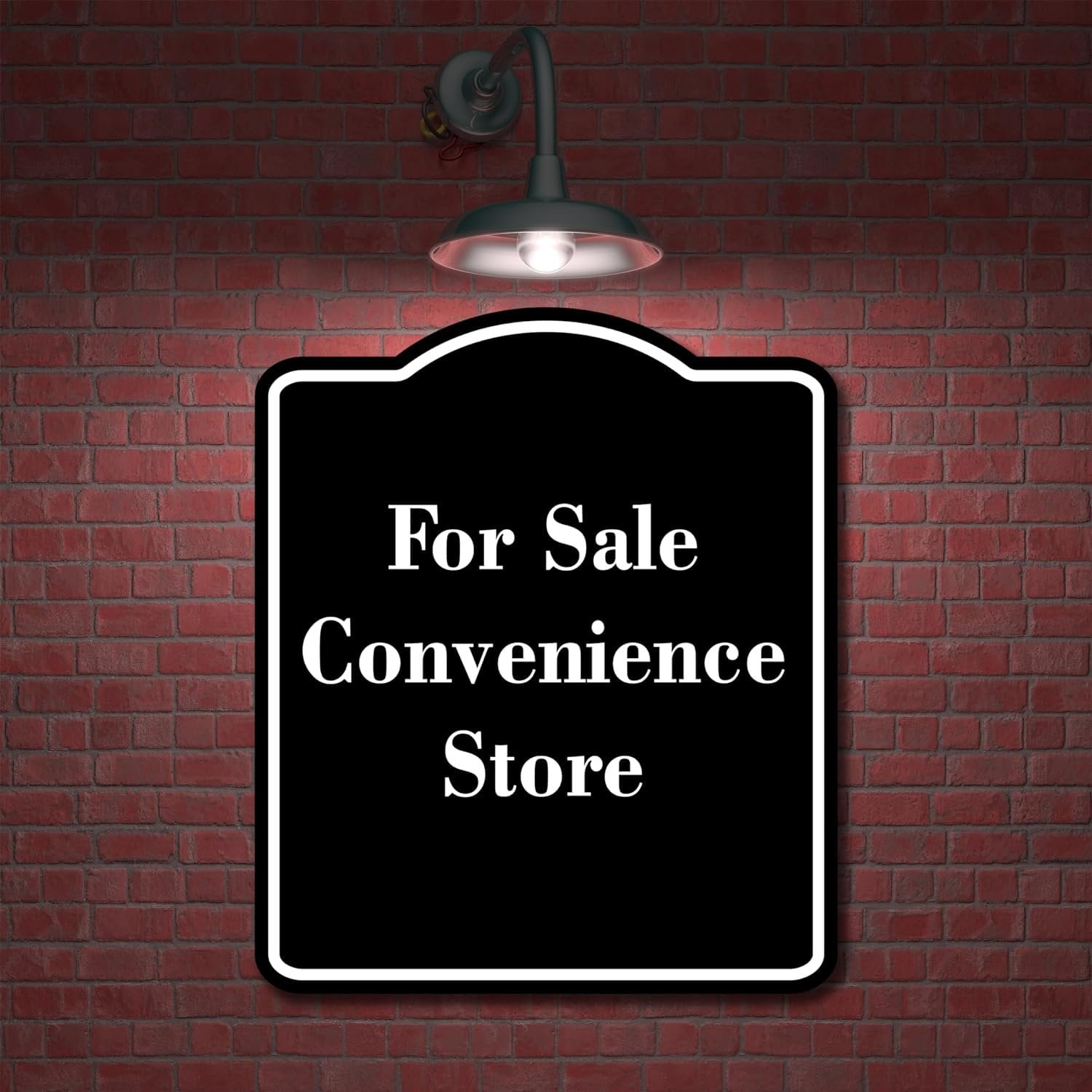 For Sale Convenience Store BLACK Aluminum Composite Sign 15''x18''