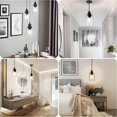 thumbnail image 4 of 3 Pack Industrial Pendant Lights,Adjustable Hanging Light Fixtures,Seeded Glass Shade Pendant Lighting, 4 of 12