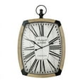 thumbnail image 2 of Kiara Wood Rectangle Farmhouse Style Roman Numeral Wall Clock, 2 of 6