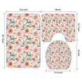 thumbnail image 3 of Pioneer Flower Floral Print Pattern Bathroom Rugs Sets 3 Piece,Toilet Cover Set,Absorbent Non Slip Bathroom Mats Sets with U-Shaped Contour Rug Toilet Rug Set, 3 of 5