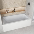 thumbnail image 3 of Streamline NAL-5340-WH 60 in. x 30 in. Acrylic Right-Hand Drain Alcove Bathtub in Glossy White With External Drain in Glossy White, 3 of 10