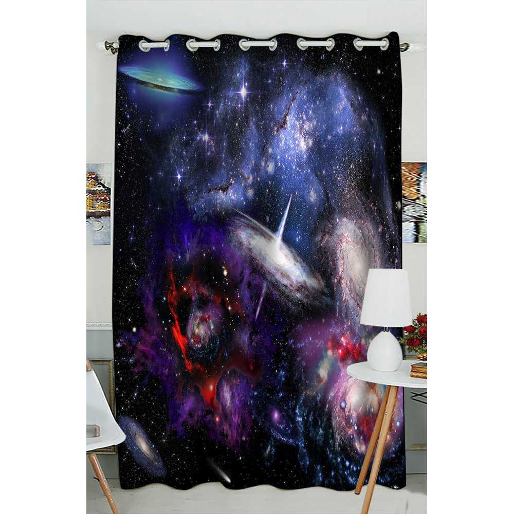 Phfzk Universe Window Curtain, Nebula And Stars In Outer Space
