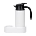thumbnail image 1 of Taza para beber con calefaión para coche, tetera de viaje de 800ml de acero inoxidable con tapa sellada para hervidor de agua, tetera para hombre de Tetera blanca, 1 of 8