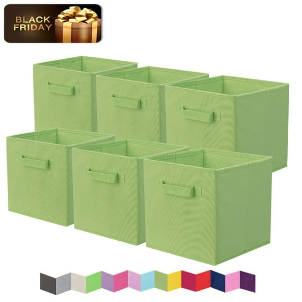 PinkSheep 11" Collapsible Cube Storage Bins, Fabric Storage Cubes