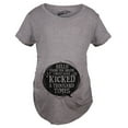 thumbnail image 1 of T-shirt Parodique d'Annonce de Grossesse Mignon « Hello From The Inside » de Maternité (Gris Chiné Foncé) - TTG, 1 of 2