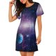 thumbnail image 2 of Disketp Planets Stars And Galaxies1 para Camisón Corto de Manga Corta para Mujeres, Camisón Cómodo con Escote Redondo, Bonito y Confortable, 2 of 6