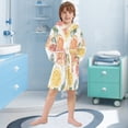 thumbnail image 5 of FORMRS Kids Bathrobe Unisex Hooded Robe Toddler Pajamas Sleepwear, Size 2-3T, Candy Grapefruit Slices, 5 of 7