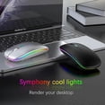 thumbnail image 4 of Nuevo ratón inalámbrico Bluetooth con USB recargable RGB 2,4 GHz 1600 DPI, 4 of 5