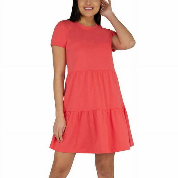 Nicole Miller Ladies' Tiered Dress (Pink, Medium)