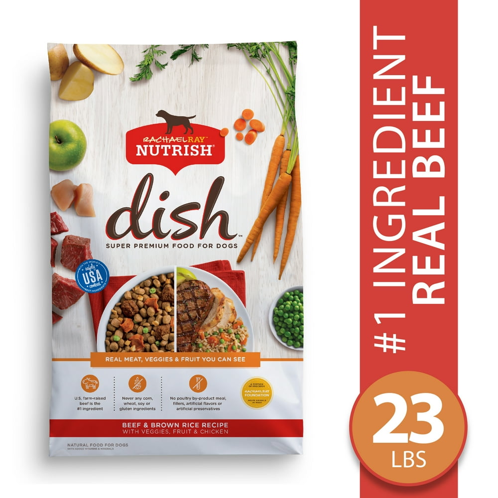 Rachael Ray Nutrish Dish Natural Premium Dry Dog Food, Beef & Brown