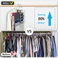 thumbnail image 2 of Perchas para pantalones que ahorran espacio, 2 unidades, para armarios de varias capas, usos multifuncionales, organizador de perchas para pantalones, bufandas y pantalones (paquete de 2), 2 of 7