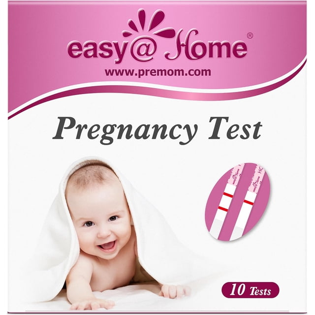 Easy@Home Bandes de Test de Grossesse à Détection Précoce – Détecter hCG 25 mIU/mL – Bandes de Test de Grossesse Urinaire Instantanées pour la Maison, 10 Unités