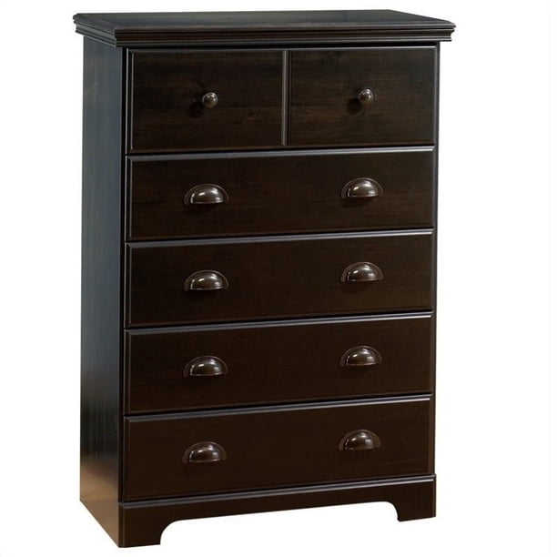 South Shore Mountain Lodge 5 Drawer Chest in Ebony Finish