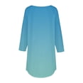 thumbnail image 4 of Womens Tops 3/4 Length Sleeve Tops Neck Casual Print Tunic T Shirts Three Quarter Length Tops Blouses For Women, 4 of 4