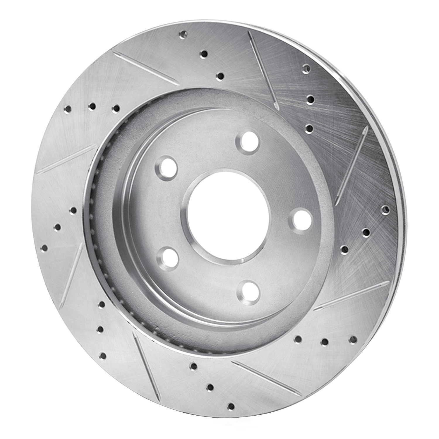 Dynamic Friction Company 631-42011L DFC Brake Rotor - Drilled And Slotted - Silver