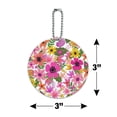thumbnail image 6 of Vivid Flowers Round Luggage ID Tag Card Suitcase Carry-On, 6 of 8