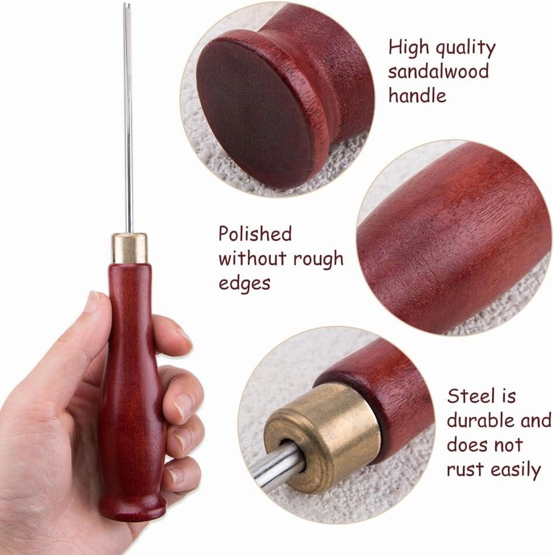 ABCISI 3Pcs Versatile Cotton Stuffing Tool for DIY Handcrafts,Crochet Projects Includes 3mm 4mm 5mm,Cotton Filler Tools for Sewing Crafting,Crocheting Knitting Tool,Ergonomic Wood Handle Doll Crochet