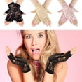 thumbnail image 5 of Womens Sexy Lace Driving Gloves Ladies Long Fingerless Half Finger Fishnet Gloves Lace Gloves Mesh Mitten Dance Gloves PINK, 5 of 8