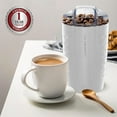 thumbnail image 5 of OVENTE Electric Coffee Grinder, Coffee Mill and Spice Grinder with 2.5oz Capacity, 150W Motor, One Touch Push-Button & Stainless Steel Blades for Uniform Grinding of Beans, Herb or Nuts, White CG225W, 5 of 8