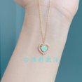 thumbnail image 1 of Collar colgante de amor de ópalo de lujo ligero japonés S925 collar de amor de ópalo de plata esterlina joyería de moda y temperamento exquisito Collar de ópalo blanco colorido de plata 925 JFHHH pequeña, 1 of 5