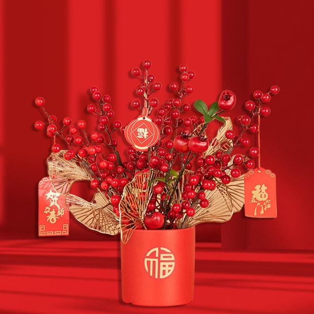 Maceta de flores artificiales decoración de mesa china perfecl Maceta de simulación