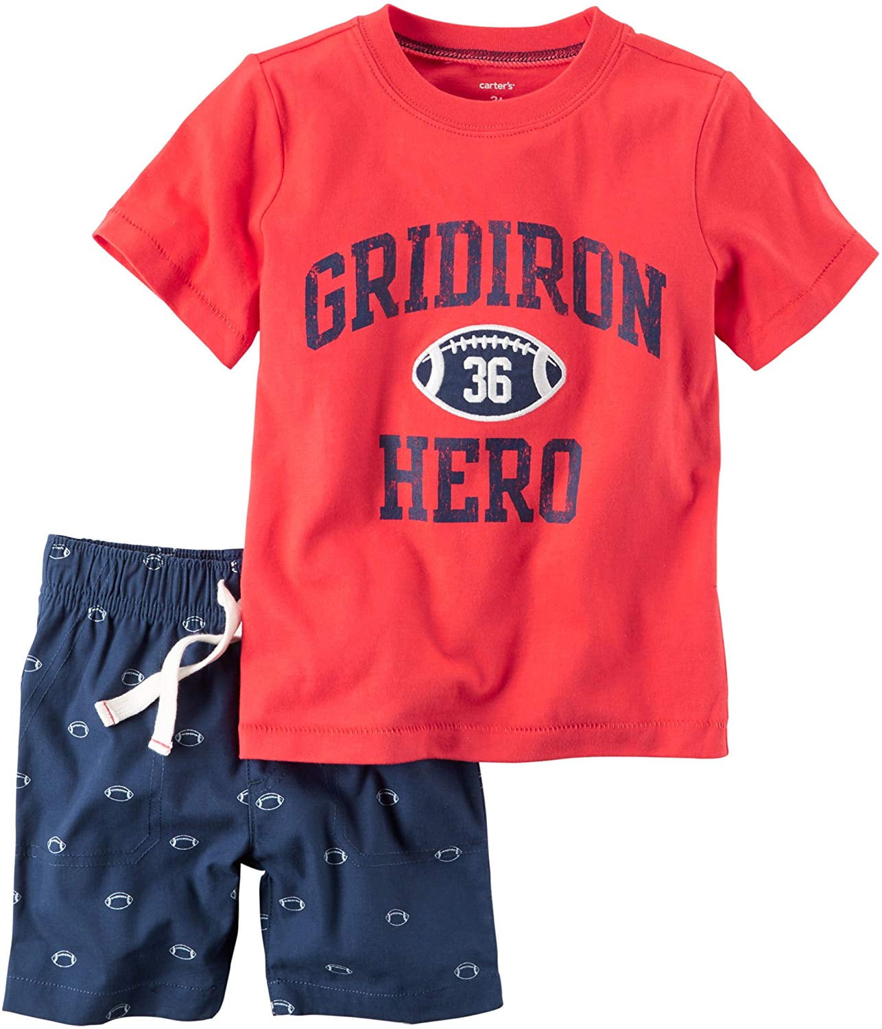 Carters Baby Boy 2-Piece Tee /& Shortalls Set Size 3 Months