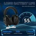 thumbnail image 4 of ZOHAN Upgraded Bluetooth AM/FM Radio Headphones with 2000mAh Rechargeable Battery, 31dB SNR Noise Reduction, 4 of 6