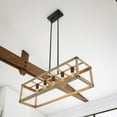 thumbnail image 5 of Kenroy Home Swanson 5-Light LED Kitchen Island Light Fixture with Exposed Edison Style Bulbs Coastal Table Light Fixture for Living Room, Kitchen, Dining Room, or Office, 2700K, Graphite, 5 of 8