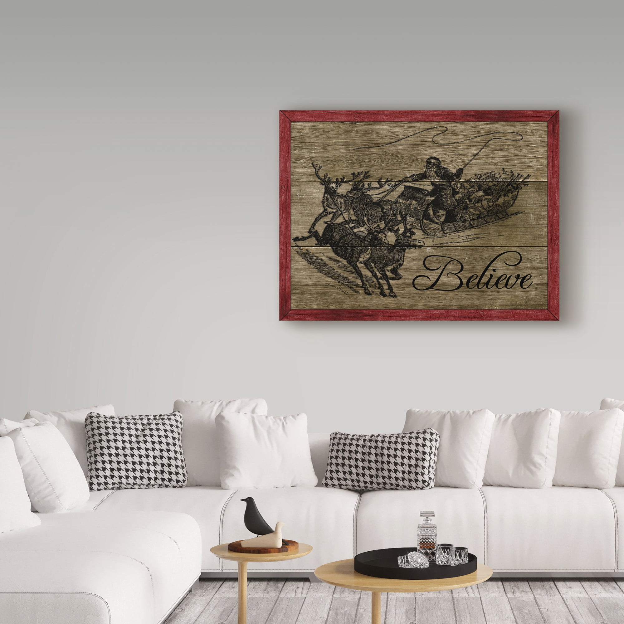 Trademark Fine Art 'Believe Sleigh' Canvas Art by Jean Plout