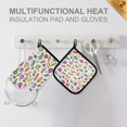 thumbnail image 4 of Yayeee Oven Mitts and Pot Holder Set of 2 Heat Resistant Kitchen Gloves Baking Hot Pad, Various Vegetables Pattern, 4 of 5