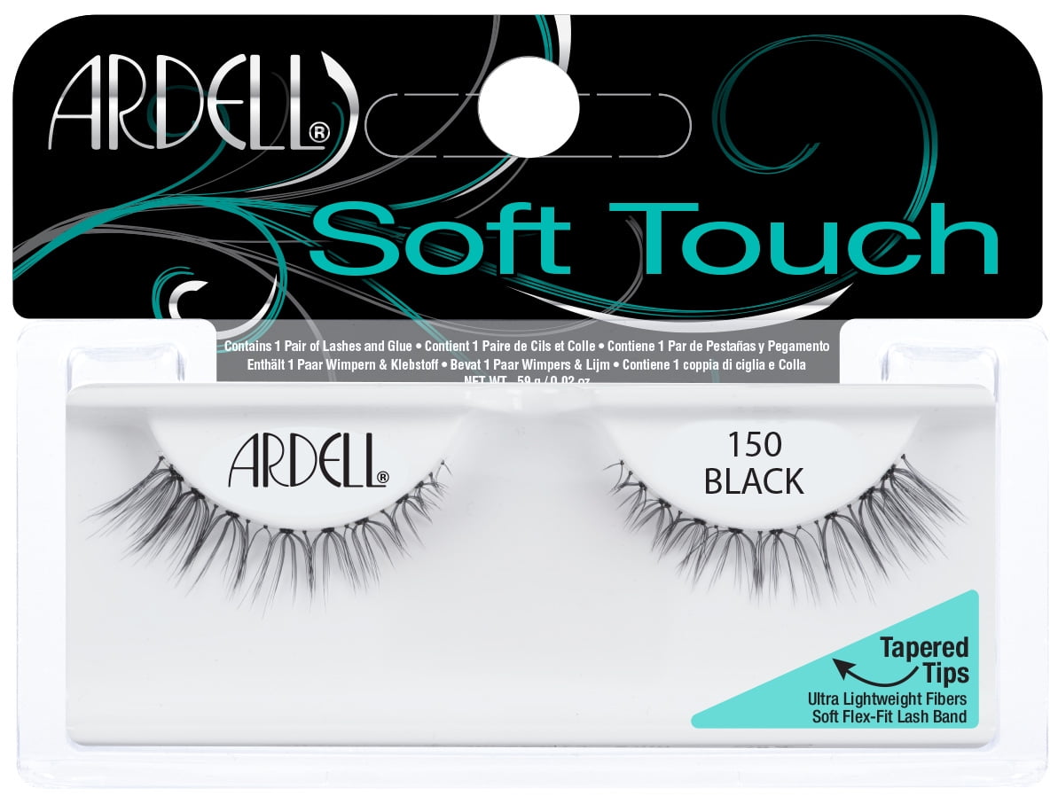 Ardell Soft Touch False Eyelashes, Black, 150, 1 Pair