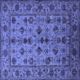thumbnail image 1 of Ahgly Company Indoor Square Oriental Blue Industrial Area Rugs, 3' Square, 1 of 4