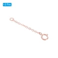 thumbnail image 3 of Unique Bargains 1 Inch S925 Silver Necklace Extender Gold Plated Chain Extenders Extension, Rose Gold 2 Pack, 3 of 6
