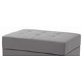 thumbnail image 6 of Contemporary Home Living Faux Leather Upholstered Storage Ottoman - 37" - Gray, 6 of 6