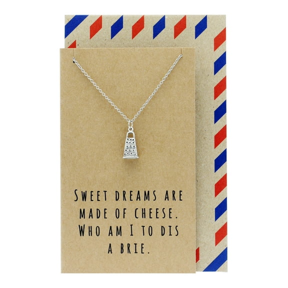 Gifts for Mom, Funny Gifts, Cheese Grater Necklace on Funny Quote Card, 16 inches to 18 inches
