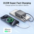 thumbnail image 4 of Cargador portátil VINKO de carga rápida Power Bank de 10000 mAh, gris, 4 of 8