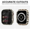 thumbnail image 4 of 5 Pack Compatible for Apple Watch Series 8 7 45mm Tempered Glass Screen Protector Case, All Round Full Protective PC Cover Bumper for Apple Watch 7 Accesories Women, 4 of 5