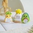 thumbnail image 6 of Cute  Ornaments Home Decoration with Positive Affirmation Card Handmade Woven Vegetable Fruit Doll Funny Positive Potato Plush Doll Toy Knitted Potato Doll POTATO WITH GLASSES, 6 of 8