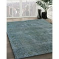 thumbnail image 2 of Ahgly Company Indoor Rectangle Mid-Century Modern Cadet Blue Green Oriental Area Rugs, 8' x 12', 2 of 6