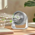 thumbnail image 4 of Small Desk Fan, Portable Electric Table Desktop Air Circulator Fans, Multi Functional High Wind Household Electric Fan With Air Circulation Desktop Small Light Sound Desktop Lighting Fan, 4 of 5