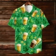 thumbnail image 5 of COSFO Mens Button Down Shirt Funny Short Sleeve St Patricks Day Tops Classic Fit Vacation Collared Mens Shirts, 5 of 8
