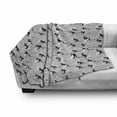 thumbnail image 3 of Kangaroo Soft Flannel Fleece Throw Blanket, Seashell Pattern Built in Animal Silhouette on Plain Background, Cozy Plush for Indoor and Outdoor Use, 60" x 80", Pale Grey Black, by Ambesonne, 3 of 6