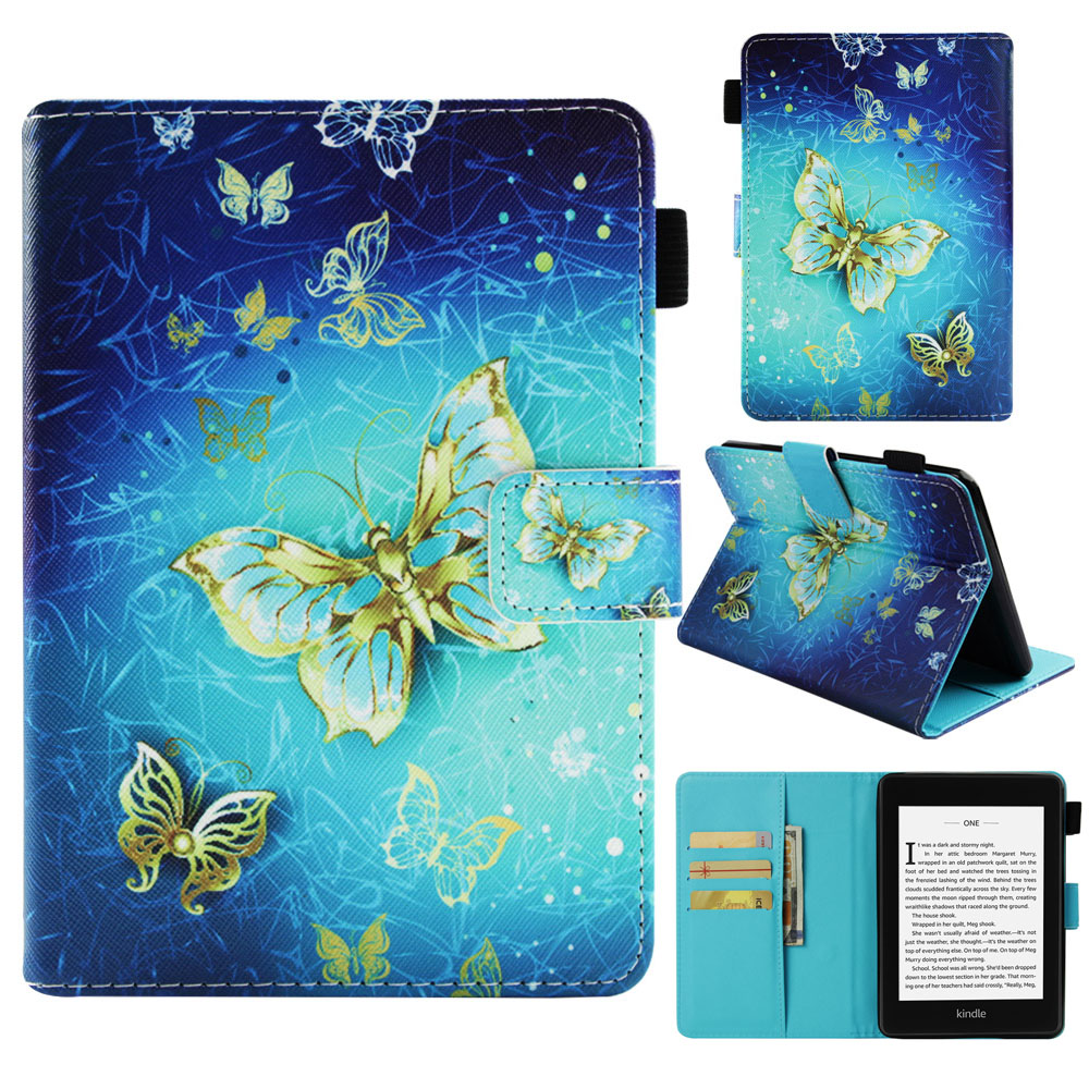 Case for Kindle Paperwhite 6", Allytech PU Leather Smart Folio Stand Cover with Auto Wake/Sleep - Fits All-New Amazon Kindle Paperwhite (Fits All Generations), Butterfly - image 1 of 1