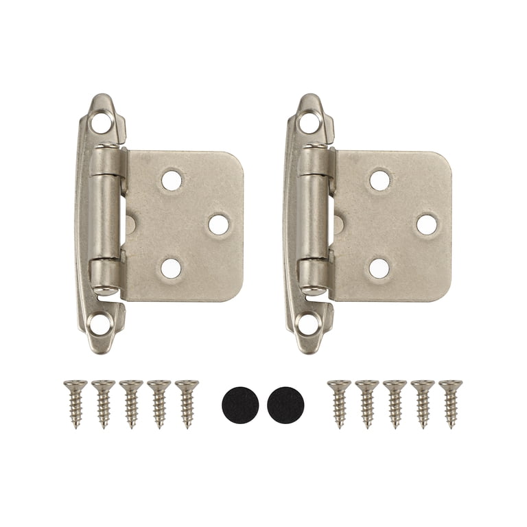 Hyper Tough Cabinet Hinge, Satin Nickel, 2 Pack photo 3