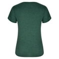 thumbnail image 4 of Bigersell Short Sleeve Tops for Women Round Neck Short Sleeve Ruffle Solid T-shirt Tops Summer Blouse Women's Plus Swing V-Neck Short Sleeve Summer Tops Style B42599, Green S, 4 of 7