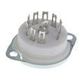 thumbnail image 1 of Miulika 9 Pole Ceramic Socket Tube Ceramic Vacuum Tube for 12AX7,12AT7,12AU7, ECC83,, 1 of 8
