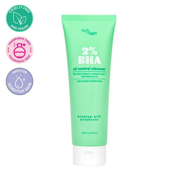 SoloVegan 2 % BHA Gel Nettoyant pour le Contrôle du Sébum
