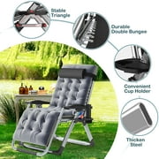 MOPHOTO Zero Gravity Chair, Lounge Chair Patio Folding Recliner for Adults Kids, Portable Chaise Lounge with Pearl Cotton Pad, 440 lbs